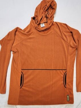 Melanzana Men's Extra Large Micro Grid Hoodie Pumpkin Leadville XL Leadville CO